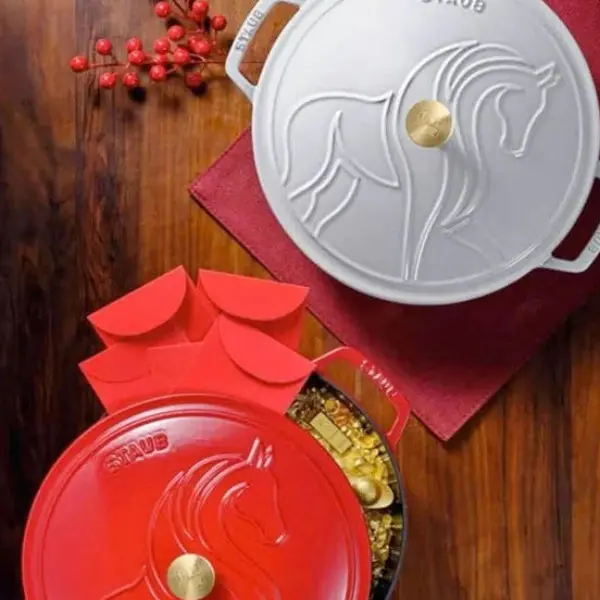 Staub Lunar New Year Limited Edition 5-Quart Enameled Cast Iron Cocotte 1