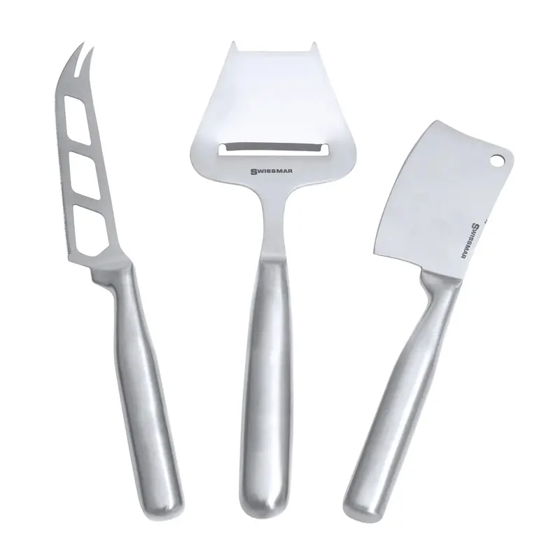 Swissmar Stainless Steel Cheese Knife Set – 4-Piece Specialty Tools 1