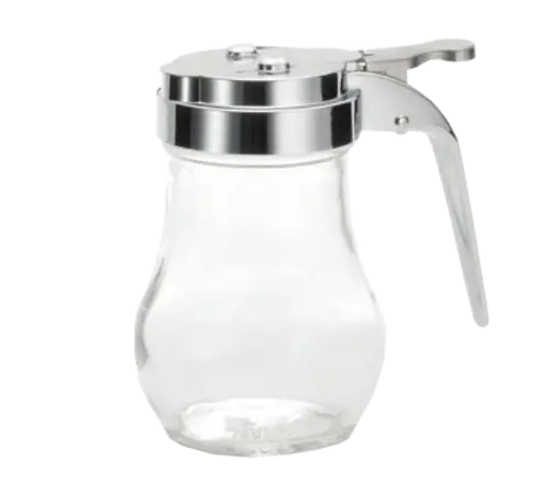 Tablecraft 406Cp Teardrop Syrup Dispenser – 6 Oz Glass Bottle With Chrome Abs Top 1