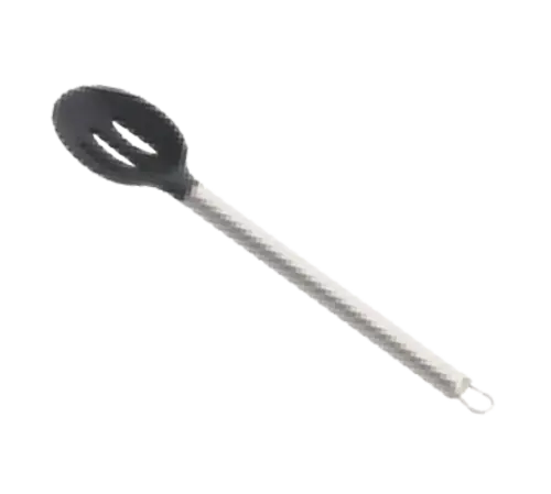 Tablecraft Cw401 13-Inch Slotted Serving Spoon – Black Silicone Head, Stainless Steel Handle 1