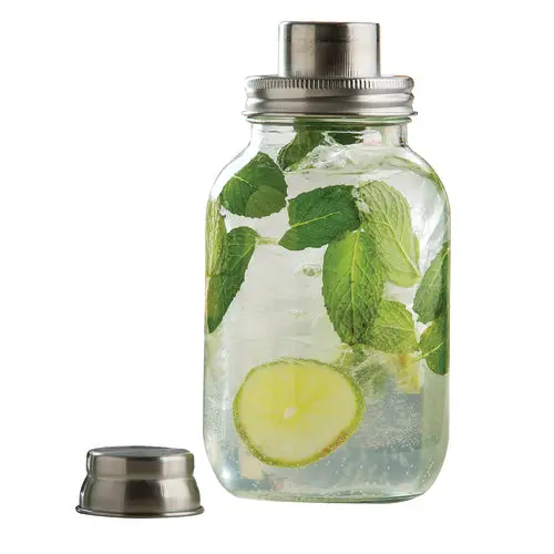 Tablecraft Mjs14 14-Ounce Mason Jar Cocktail Shaker – Portable Cash & Carry Design 1