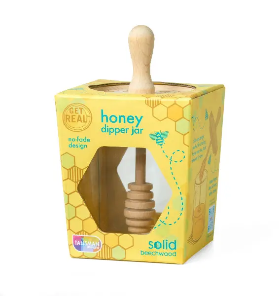 Talisman Honey Dipper With Glass Storage Jar 1