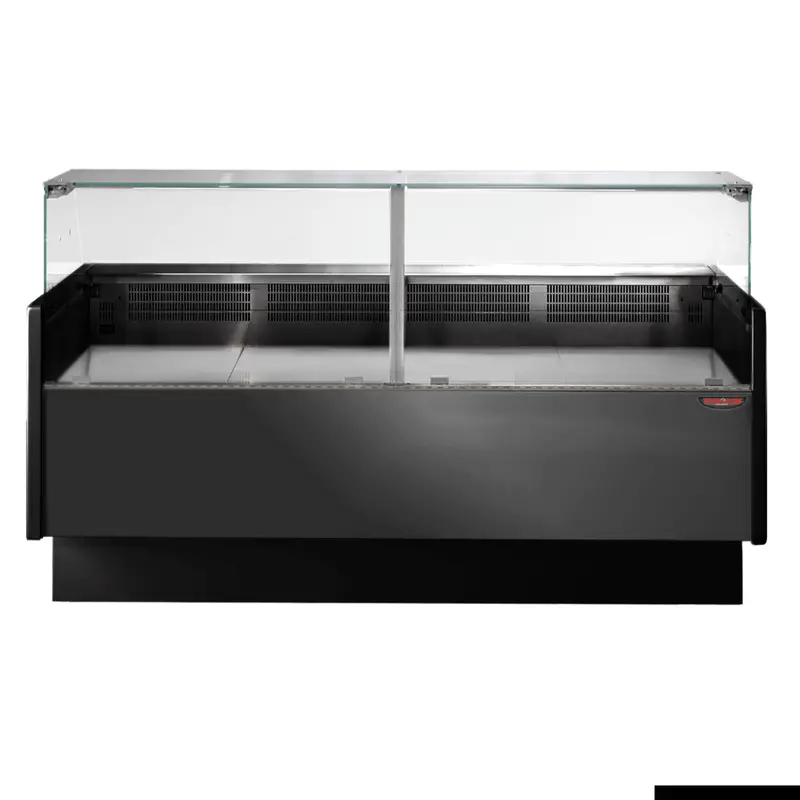 Tecnodom Tdmr-0820B Mr80 Black Deli Display Cabinet (2000Mm, With Storage & Casters) 1