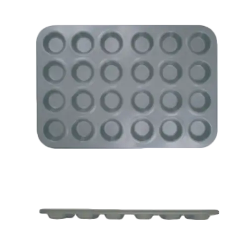 Thunder Group 24-Cup Non-Stick Mini Muffin Pan – Carbon Steel 1