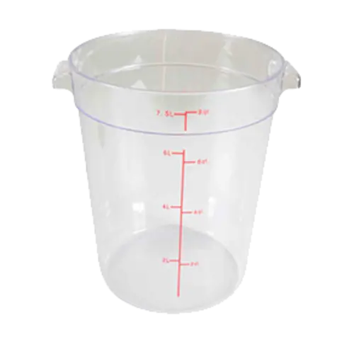 Thunder Group 8 Qt Clear Round Polycarbonate Food Storage Container 1