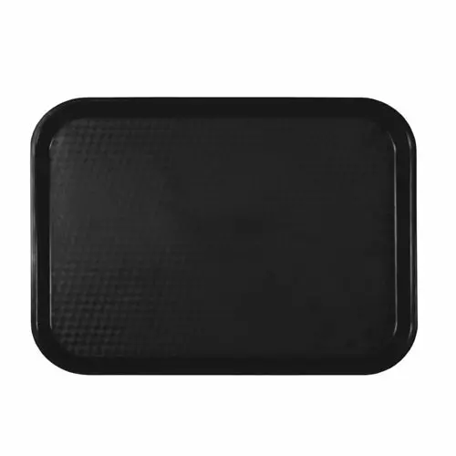 Thunder Group Black Fast Food Tray – 14" X 17.75", Heavy-Duty Polypropylene 1