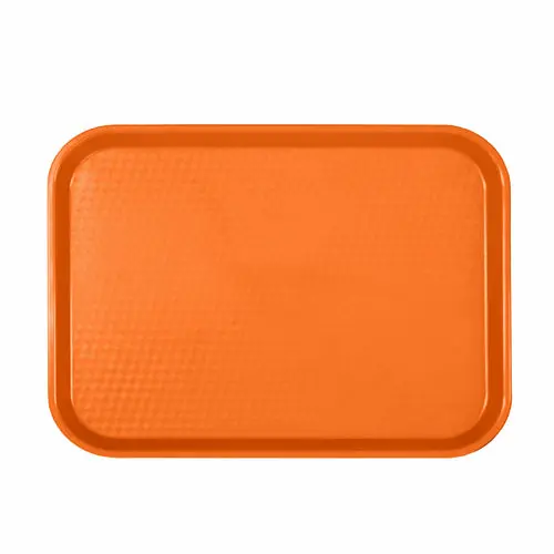 Thunder Group Orange Fast Food Tray – 12" X 16.25", Lightweight Polypropylene 1