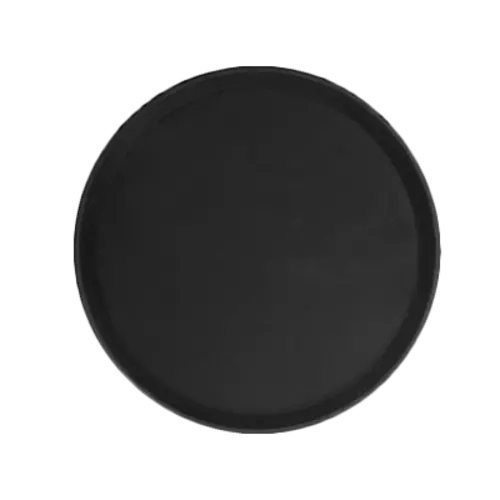 Thunder Group Plft1400Bk 14" Round Fiberglass Serving Tray – Black, Commercial Non-Slip 1