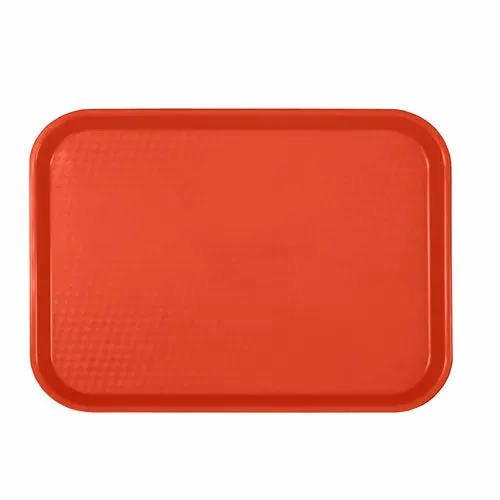 Thunder Group Red Fast Food Tray – 12" X 16.25", Stackable Polypropylene 1
