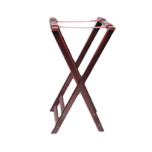 Thunder Group Wdthts032 Mahogany-Finish Folding Wood Tray Stand 1