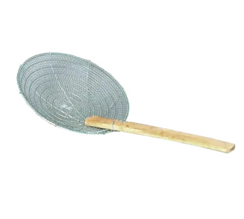 Town 8-Inch Galvanized Coarse Mesh Skimmer With Bamboo Handle 1