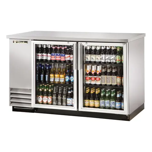 True Tbb-2G-S-Hc-Ld Stainless Steel Back Bar Refrigerator – Dual-Glass Swing Doors & Led Illumination 1