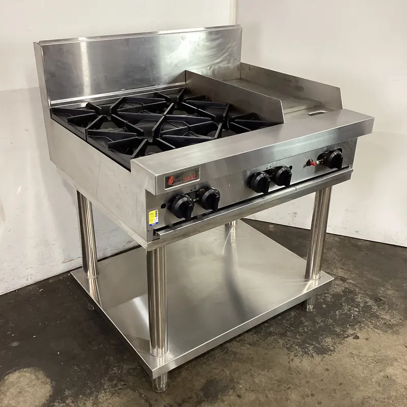 Trueheat Rct9-4-3G Heavy-Duty Open-Burner Griddle With Stand 1