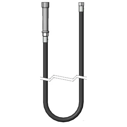 T&S Brass B-0068-R — 68-Inch Reinforced Pvc Pre-Rinse Hose Assembly With Gray Handle 1