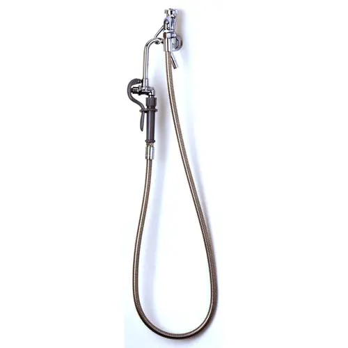 T&S Brass B-0600 — Wall-Mount Pot & Kettle Filler With 68-Inch Stainless Steel Hose And Self-Closing Hook Nozzle 1
