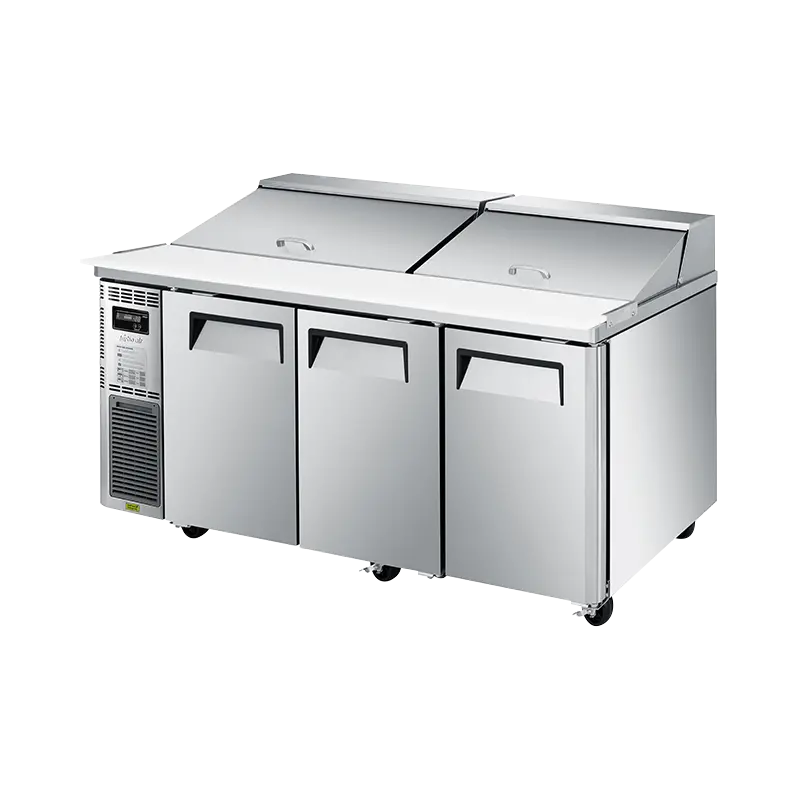 Turbo Air Khr18-3-N Hooded Triple-Door Salad Prep Refrigerator 1
