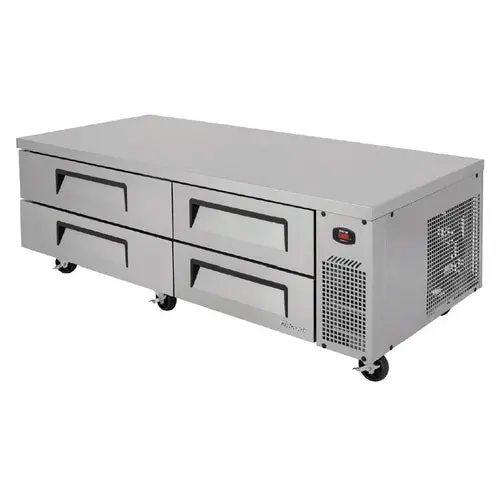 Turbo Air Tcbe-72Sdr-N 72-Inch Four-Drawer Refrigerated Chef Base — Commercial Kitchen Storage 1