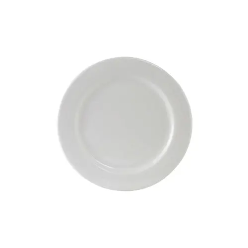 Tuxton Alaska 7.5-Inch Wide-Rim Rolled Edge Bright White Plate 1
