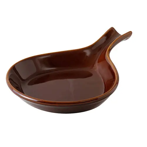 Tuxton Bap-114 18 Oz Caramel Fry Pan Server – Heavy-Duty Restaurant China 1