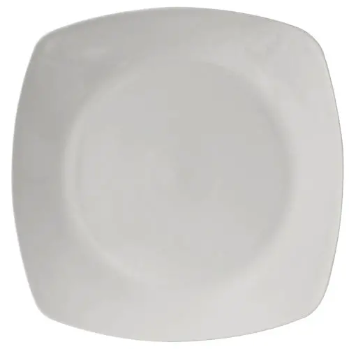 Tuxton Bwh-126C White Square Dinner Plate – 12.75" Premium China 1
