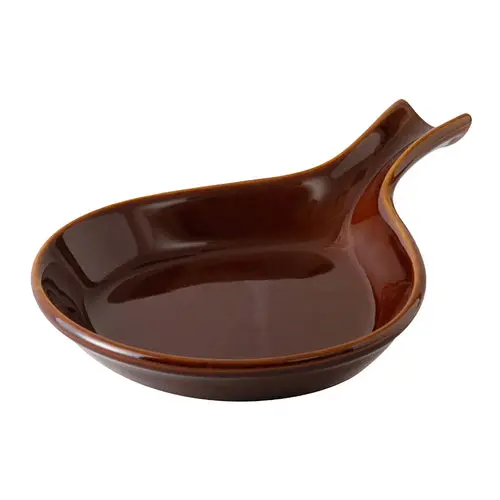 Tuxton Caramel 12 Oz Fry Pan Server – Ceramic Serving Dish 1