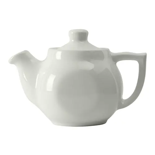 Tuxton China Bwt-18A Fully Vitrified Teapot With Lid – 18 Oz White 1