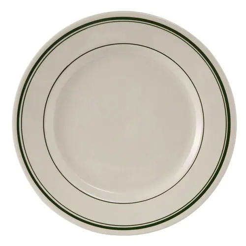 Tuxton Green Bay 10.5" Round Dinner Plate – Eggshell Ceramic 1