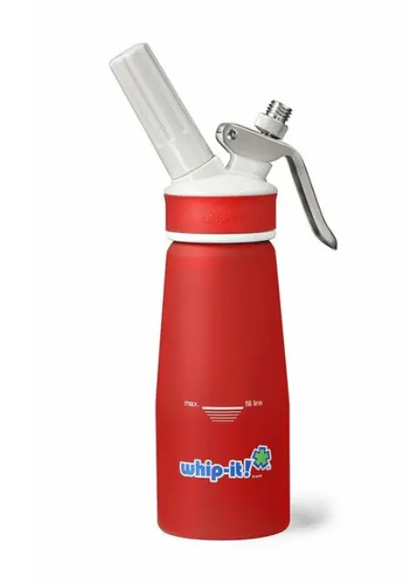 United Brands Pro-03R Half-Liter Red Rubber Whipped Cream Dispenser 1