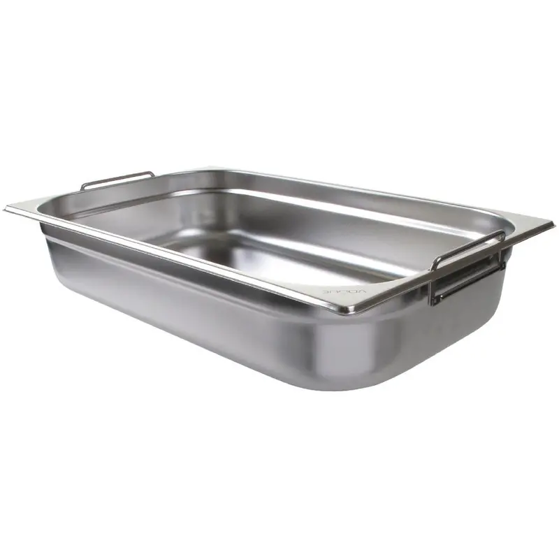 Vogue 1/1 Gastronorm Pan – Stainless Steel, 100Mm Depth, Integrated Handles (Model Cb179-A) 1