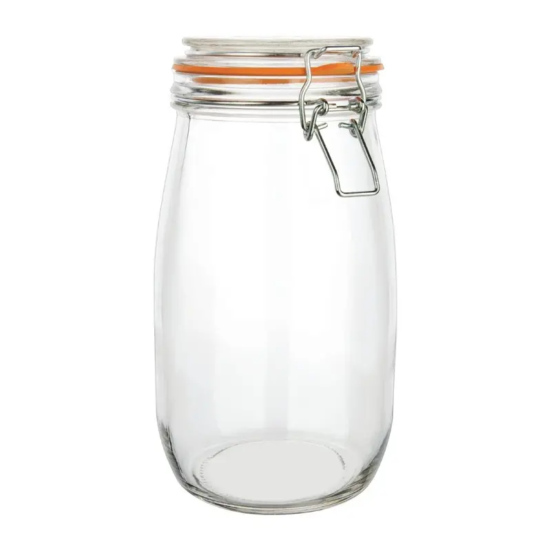 Vogue 1.5-Litre Clip-Seal Preserving Jar – Durable Glass Storage (P493) 1