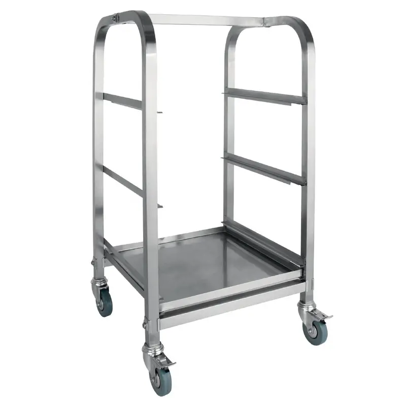 Vogue 3-Tier Glass Rack Trolley – Designed For 425Mm Gn Baskets (Model Cl269) 1