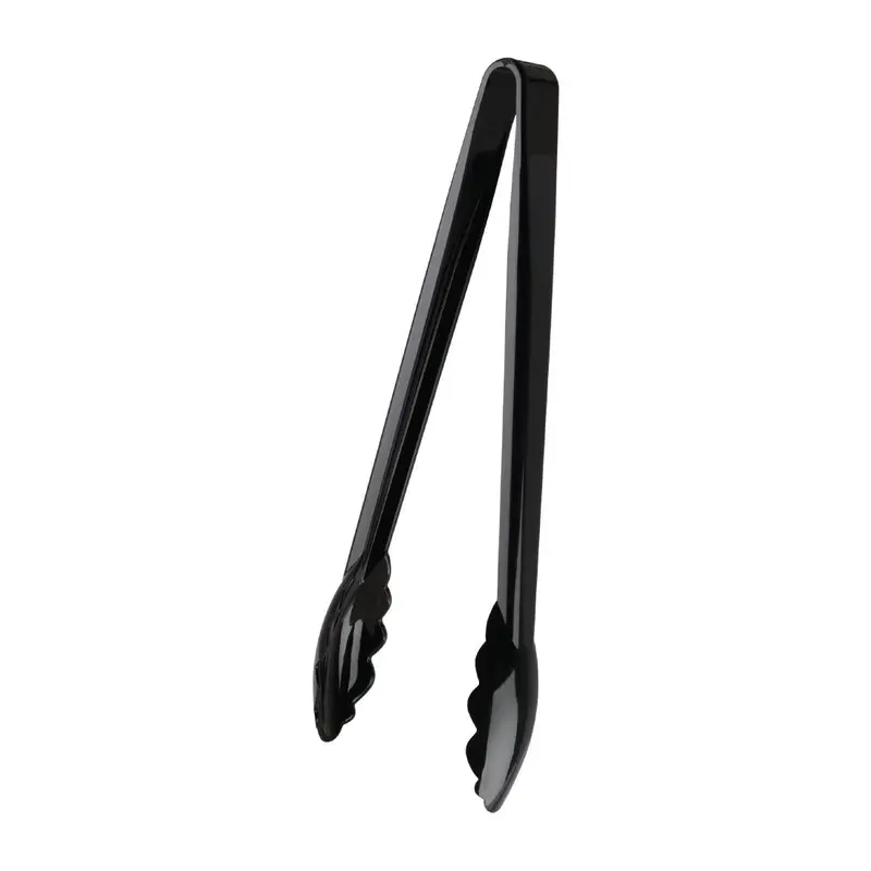 Vogue 300Mm Black Stainless Steel Tongs – Heat-Resistant Grip (P925) 1