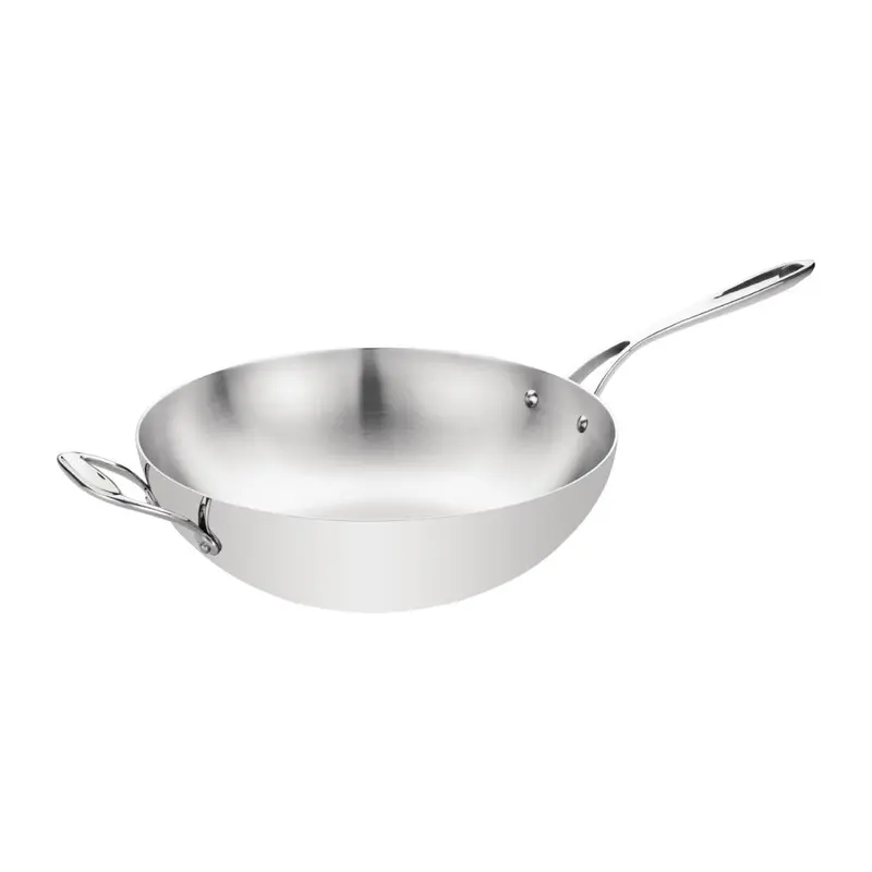 Vogue 300Mm Tri-Wall Flat-Bottom Wok (Y261) 1