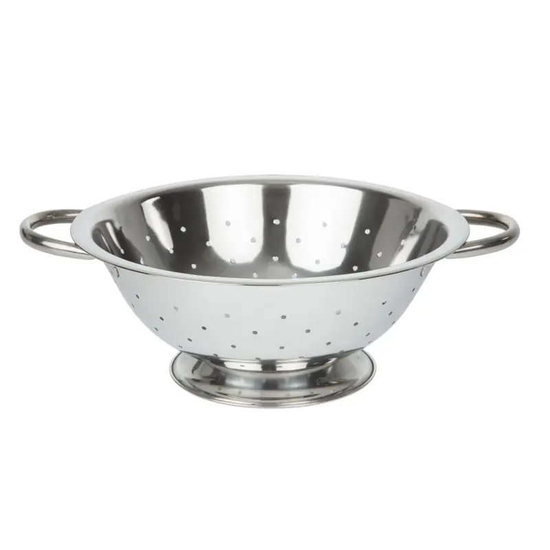 Vogue Compact Stainless Steel Colander – 220Mm, Fine-Mesh Drainage 1