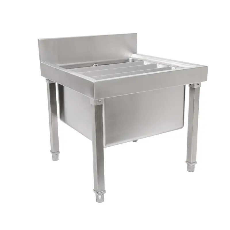 Vogue Gl281-A Stainless Steel Mop Sink With Drainboard 1
