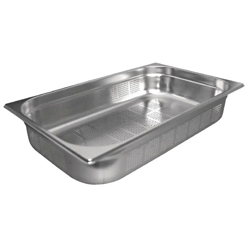 Vogue Perforated 1/1 Gastronorm Tray – Stainless Steel, 100Mm Depth (Model Dn700) 1
