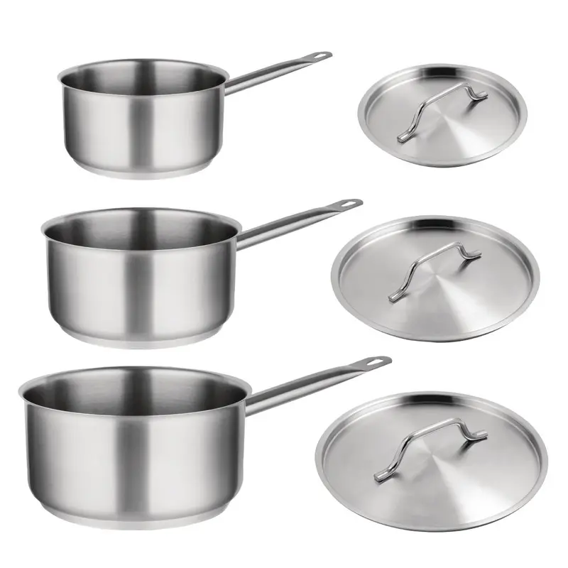 Vogue Stainless Steel Saucepan Set (3-Piece) – Special Offer S128 1