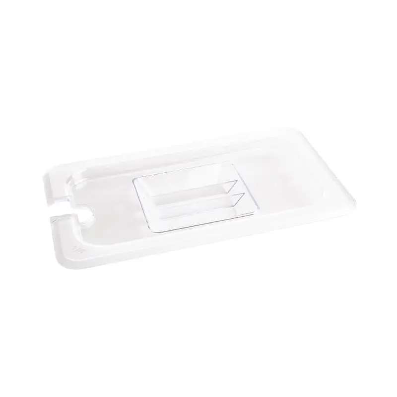 Vogue Transparent Polycarbonate 1/4 Gn Lid With Notch (U253) 1