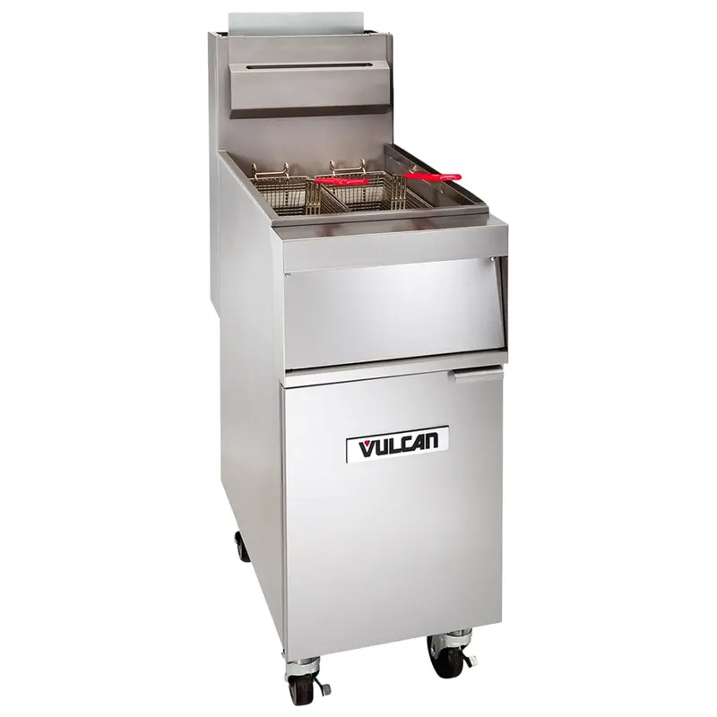 Vulcan 1Gr35M-Lp 35–40-Pound Floor-Mount Lp Gas Fryer (90,000 Btu) 1