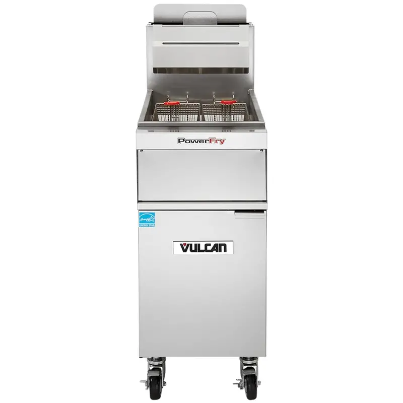 Vulcan 1Tr45Af-Lp Powerfry3 Single-Unit Lp Floor Fryer – 50 Lb, 70K Btu 1
