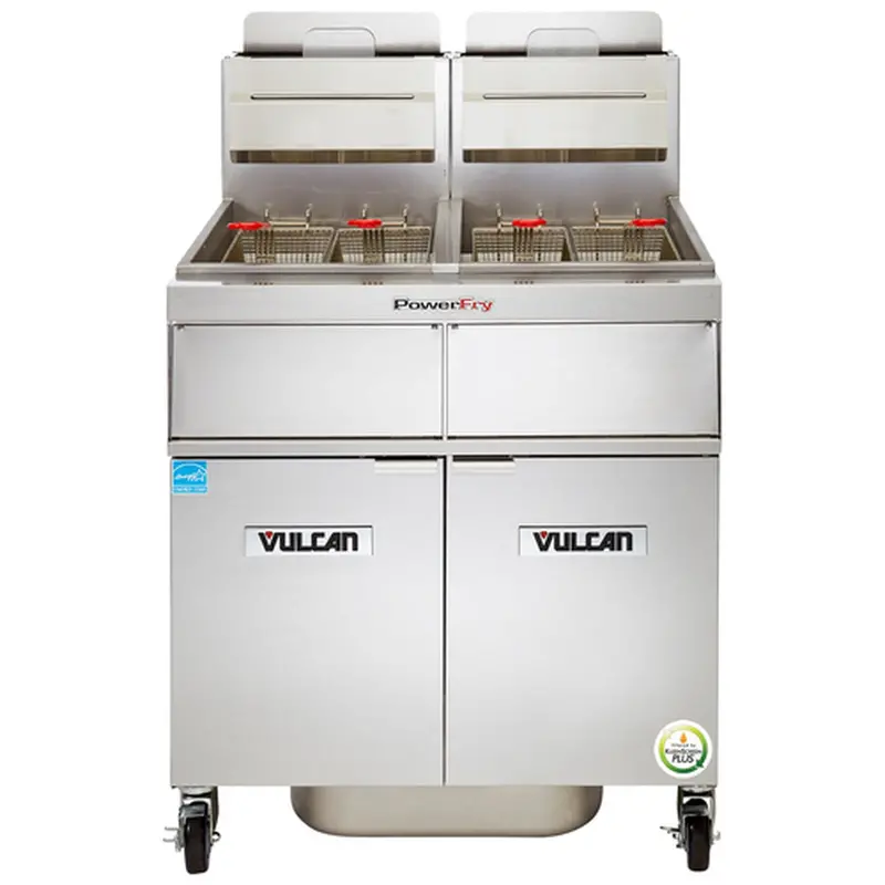 Vulcan 2Tr45Af-Lp Powerfry3 Dual-Unit Lp Floor Fryer System – 140K Btu Total 1