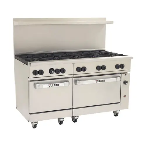 Vulcan Endurance 60-Inch Gas Range – 10-Burner Professional Cooking Station With Dual Standard Ovens 1