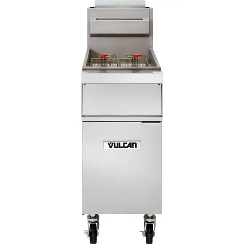 Vulcan Heavy-Duty Natural Gas Floor Fryer – 85–90 Lb Capacity, 150,000 Btu Output 1