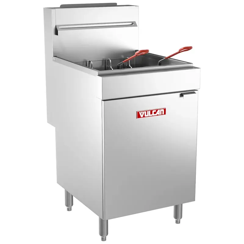 Vulcan Lg500-Lp 65–70 Lb Floor Fryer – Liquid Propane, Stainless Steel, Millivolt Ignition 1
