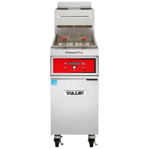 Vulcan Powerfry3 Single-Vat Gas Floor Fryer – 50 Lb Capacity, Built-In Filtration, Natural Gas 1