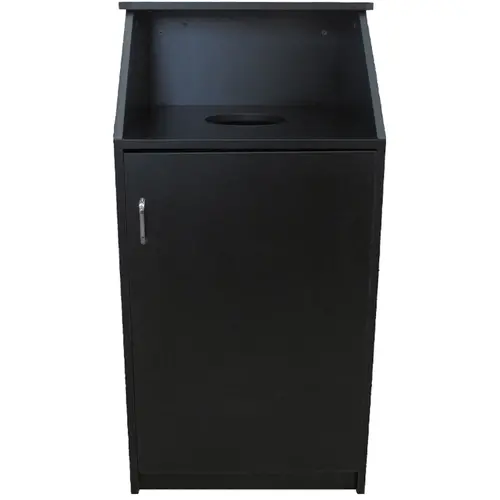 Waste Bin With Integrated Tray Shelf & Waste Drop Hole – Durable Plastic, Oak Street M8510 1