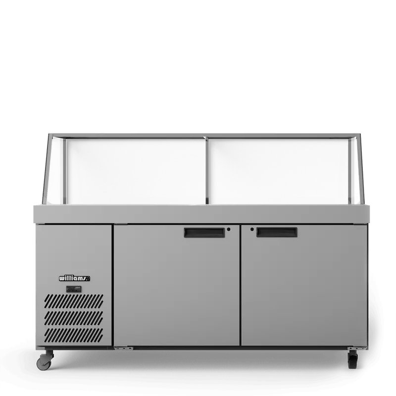 Williams Hsp30Uba-000-N Banksia Prep Counter – 2-Door White Colorbond, Angled Blown Air Well, No Canopy 1