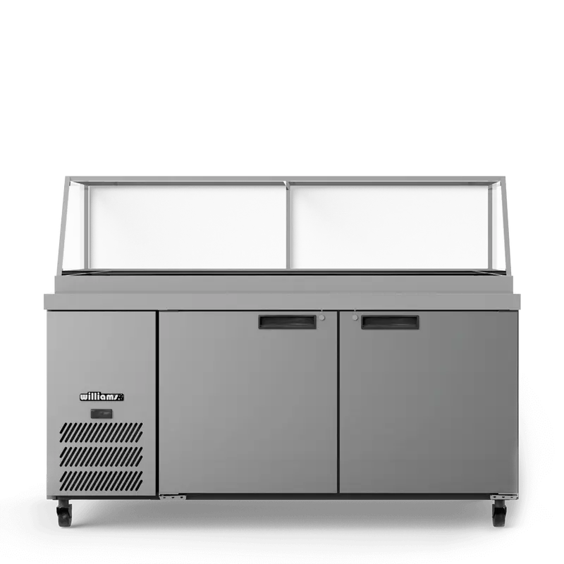 Williams Hsp5Ubass-000-N Banksia Prep Counter – 3-Door Stainless Steel, Flat Blown Air Well, No Canopy 1