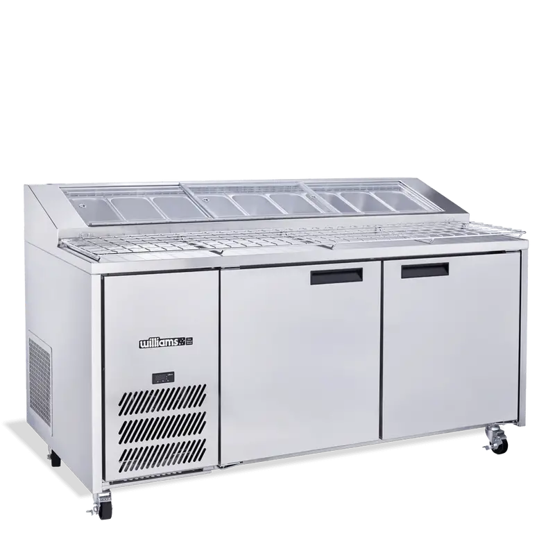 Williams Jade Hj2Pcbass – 2-Door Stainless Steel Pizza Prep Counter With Blown Air Cooling 1