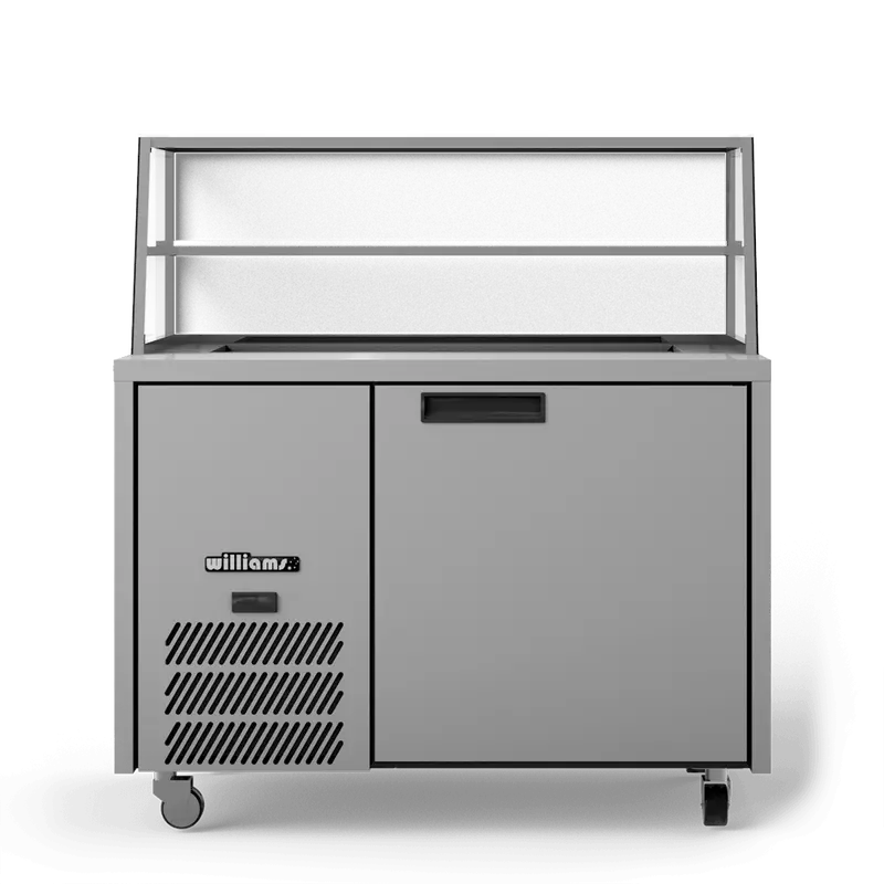 Williams Jade Stainless Steel Prep Counter Refrigerator – Single-Door Blown-Air Sandwich Unit (No Canopy) 1